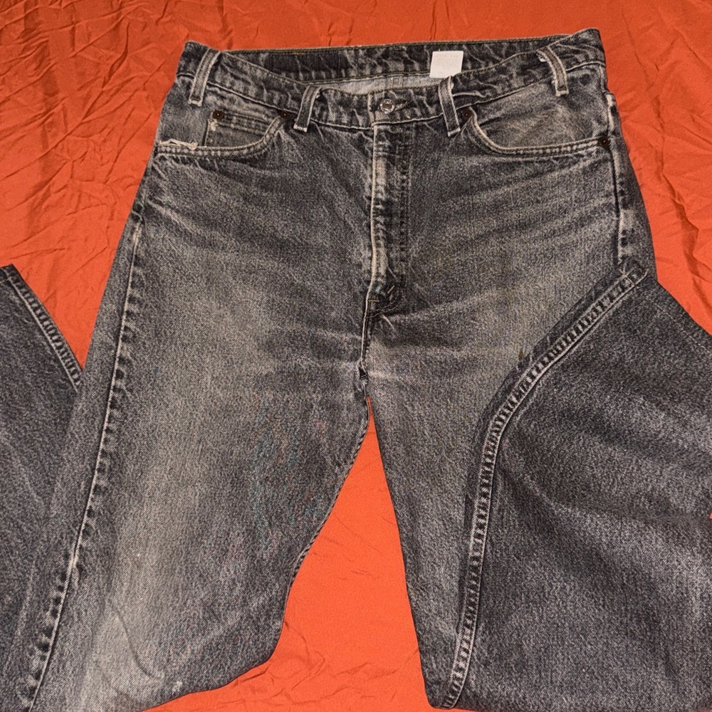 505 Vintage Levi's Orange tab Black wash 34x36